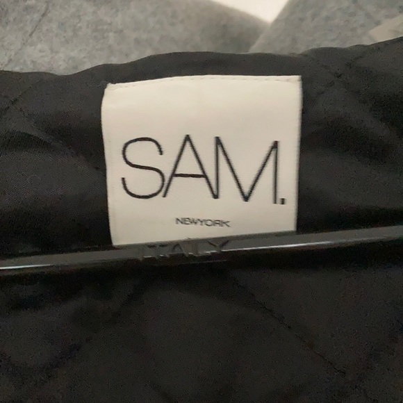 SAM MINI DELANCEY GRAY WOOL RACOON FUR TRIM JACKET FELT PARKA COAT ANORAK SIZEXS - Picture 3 of 11